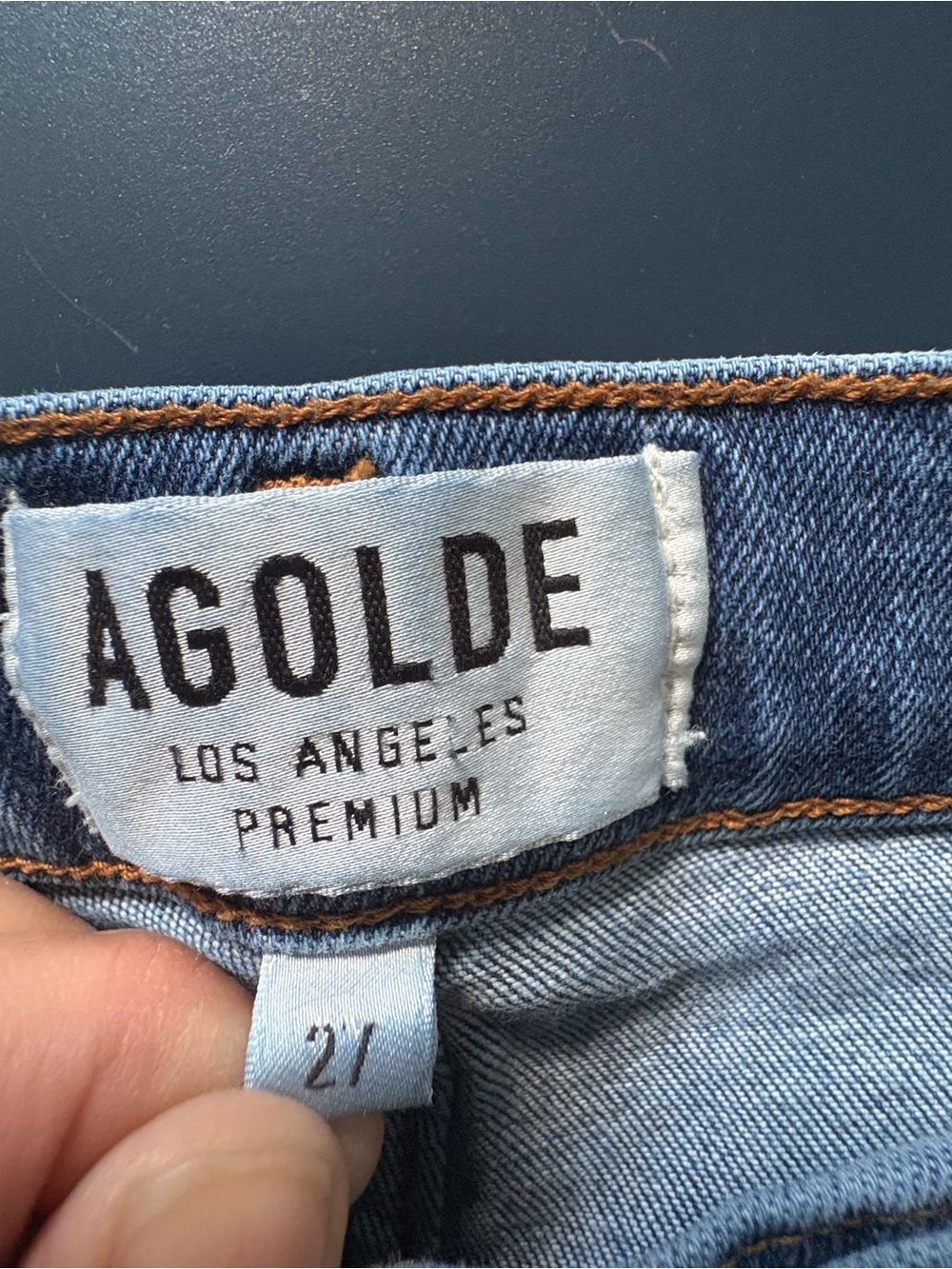 Agolde Light Blue High-Rise Jeans - Classic Denim Wash